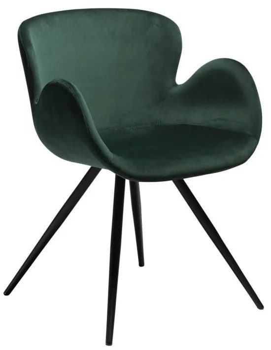Scaun de sufragerie verde cu cotiere tapițat Gaia – DAN-FORM Denmark