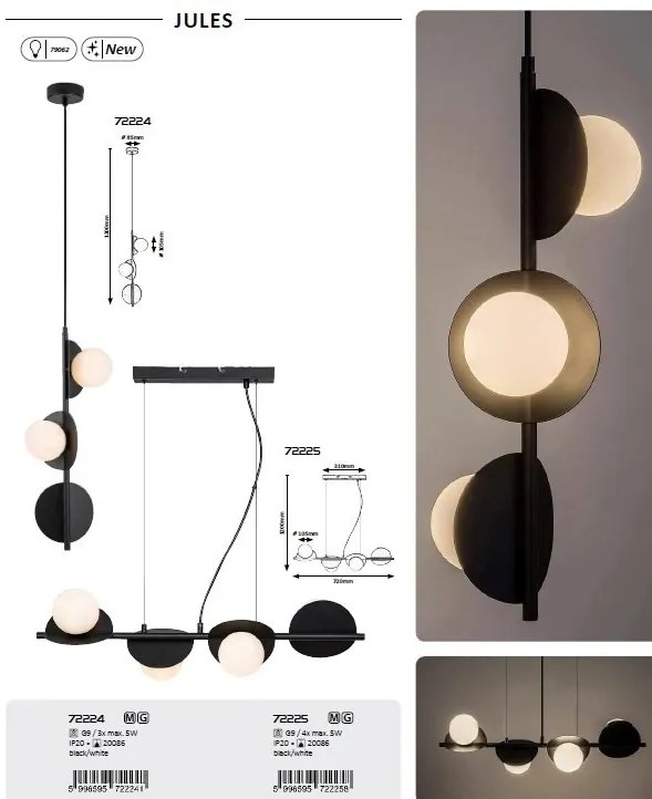 Lustra/Pendul stil modern Jules 3L