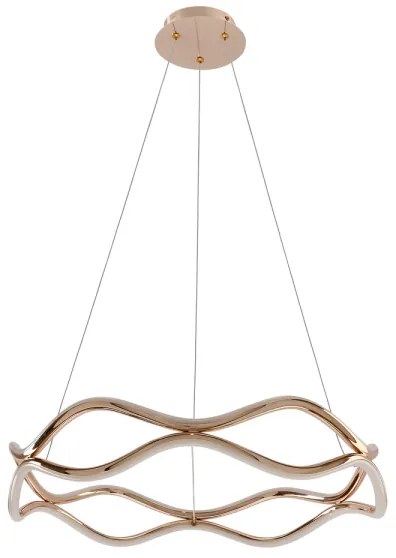 Lustră LED suspendată pe cablu VAVE LED/28W/230V aur roz