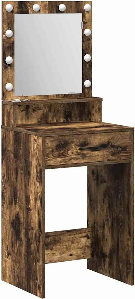 vidaXL Masă de Machiaj Stejar fumuriu 50 x 41 x 135 cm Lemn compozit