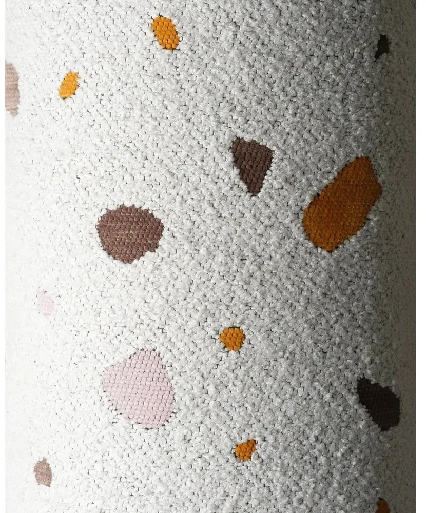 Fotoliu puf pentru copii alb cu tapițerie din țesătură bouclé/cu tapițerie din chenille Terrazzo Chair – Wigiwama