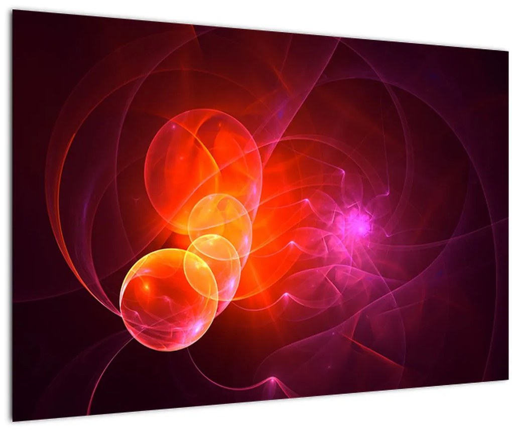 Tabloul modern cu abstracțiune roz (90x60 cm)