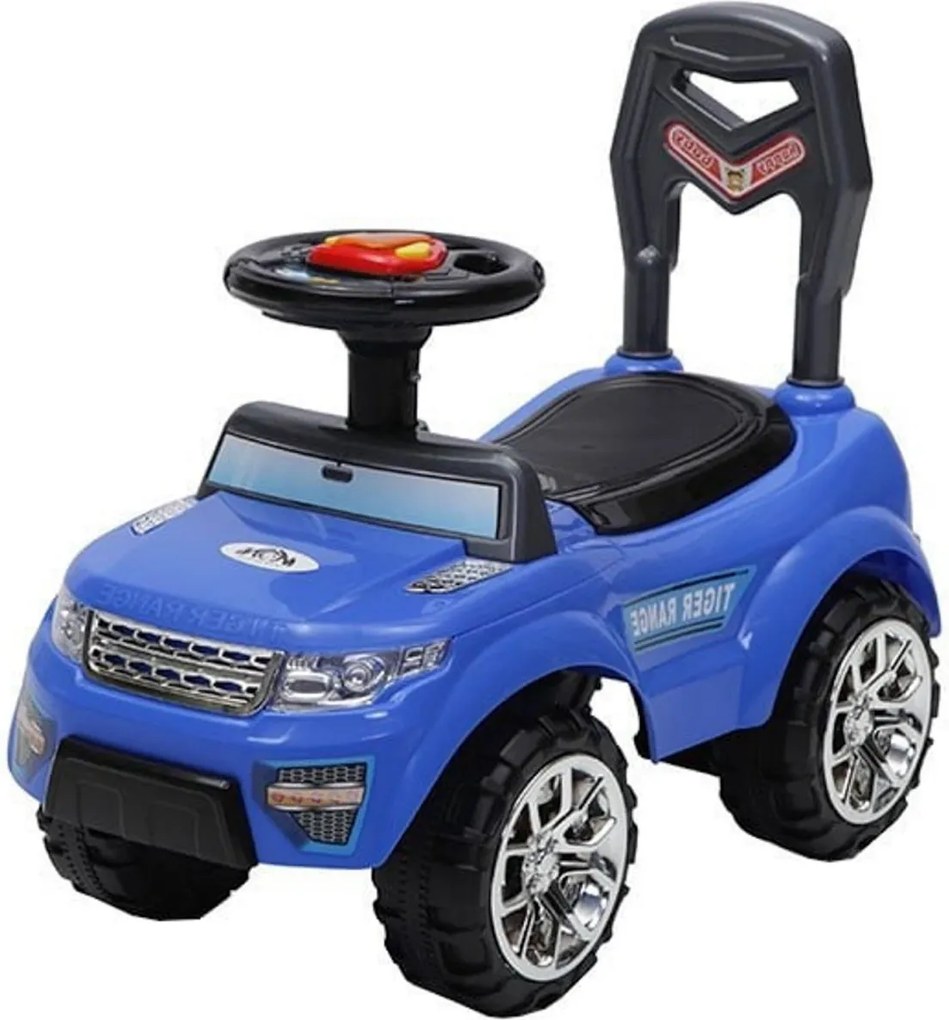 Masinuta cu functie de trotineta fara pedale NOVOKIDS™ Tiger Rider , Cu melodii si lumini, maxim 20 kg , Pentru interior si exterior, Model Offroad,