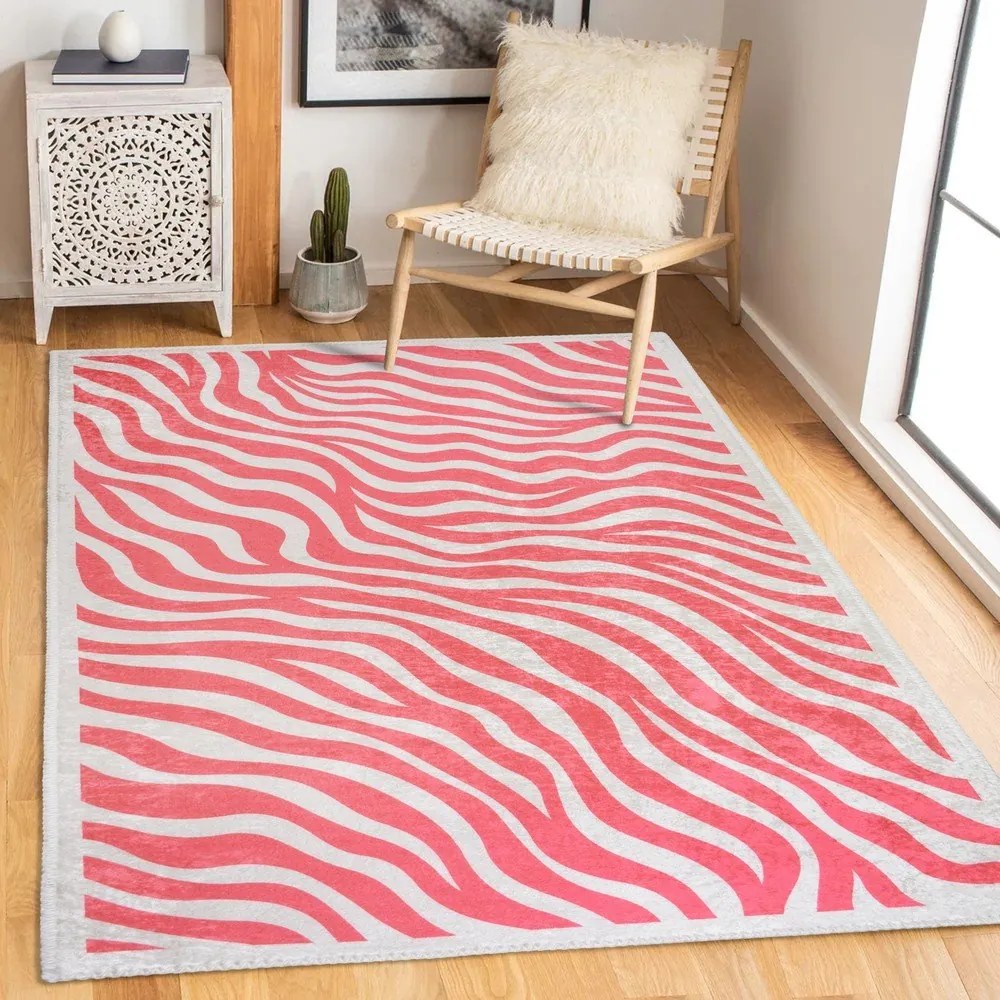 Covor roz lavabil 120x180 cm Red Zebra – Vitaus