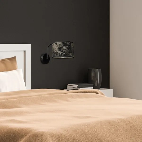 Aplică SATINO 1xE27/60W/230V neagră/aurie