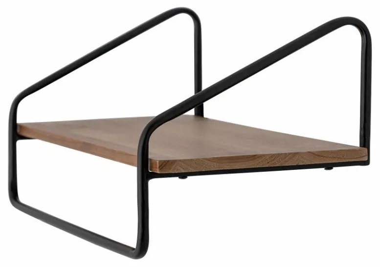 Raft de perete natur, din MDF si metal, Ruba
