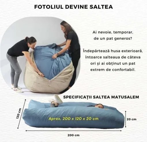 Set Fotoliu Matusalem cu Perna, Material Textil - Mecca