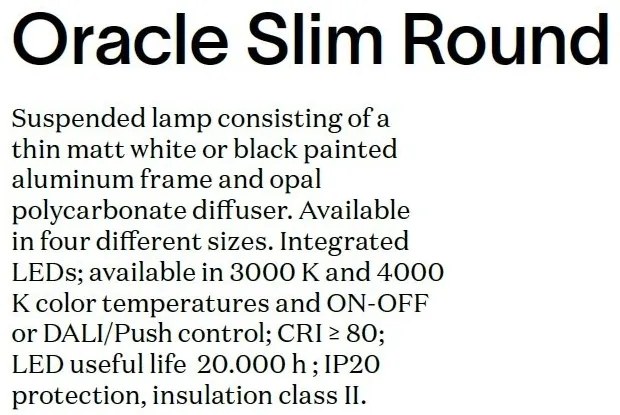 Lustra LED XXL design modern Oracle slim sp d150 round 3000k on-off alb