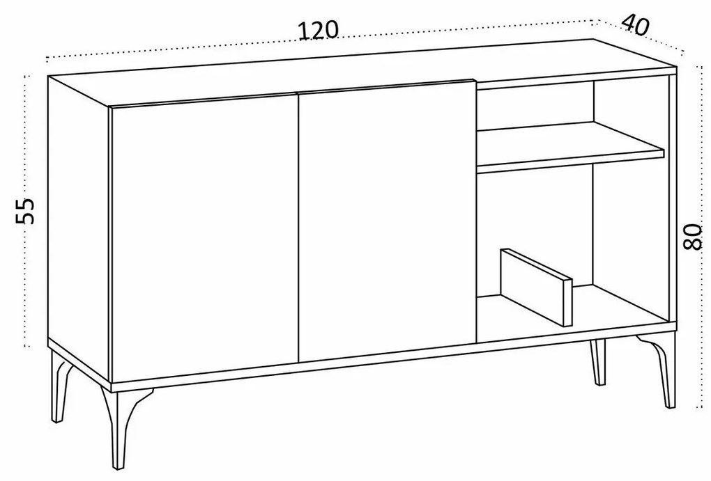 Dulap Oscar Sapphire Oak and Black