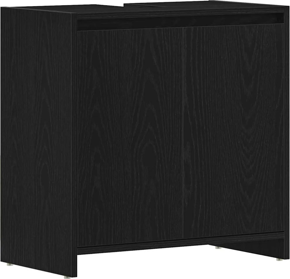 vidaXL Dulap de baie stejar negru 60x33x60 cm lemn prelucrat