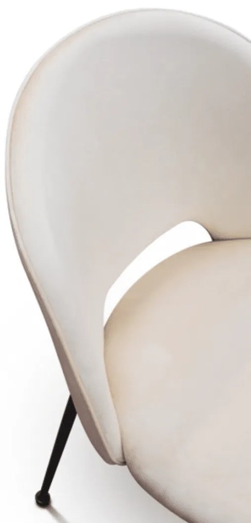Scaun Farco ,structura metalica ,catifea - BEJ