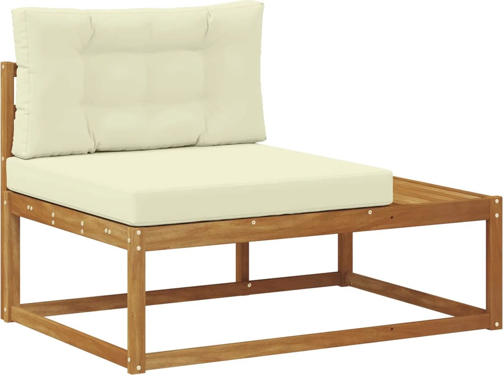vidaXL Canapea de exterior cu braț final natural 115 x 83 x 73 cm