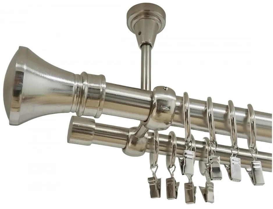 Galerie dubla tavan LUXOR - 25/19 - INOX (Alege marime: 180 cm)