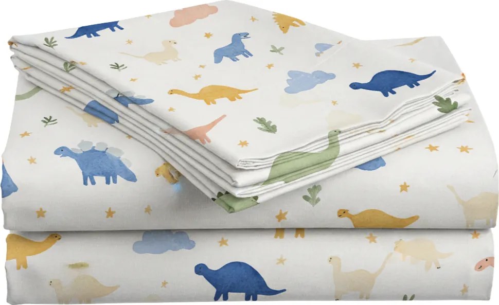 Cearsaf din bumbac DINOROO colorat 140x240 cm