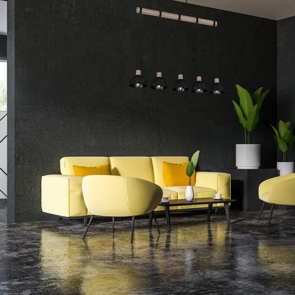 Lustră pe cablu ERIK 5xE27/60W/230V maro/negru