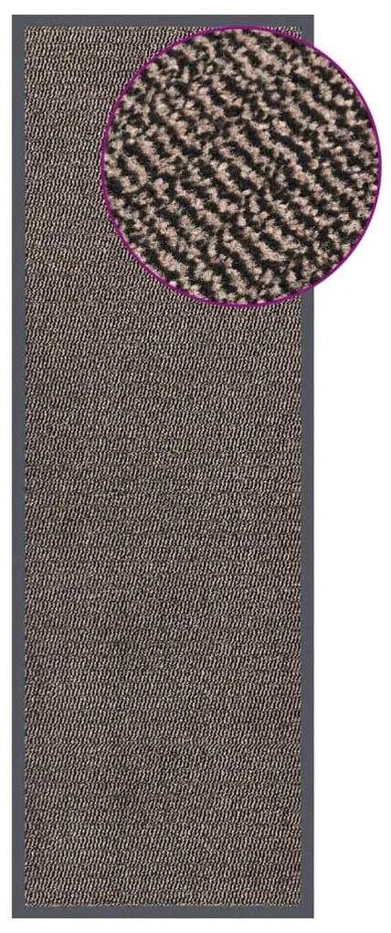 vidaXL Covoraș de intrare cu smocuri, maro închis, 60x180 cm