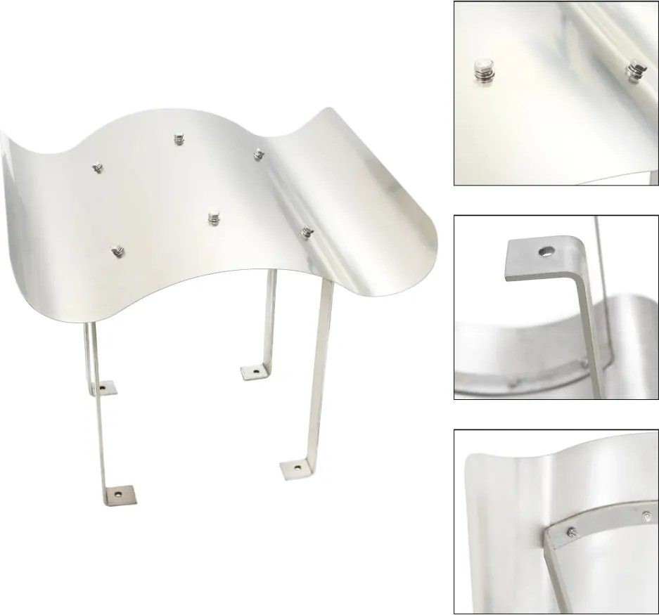 vidaXL Apărătoare de horn, oțel inoxidabil, 70 x 70 x 37 cm