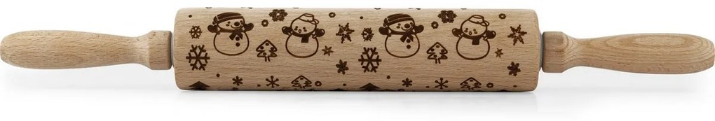 Sucitor din lemn cu decor de om de zăpadă Toro, 38cm
