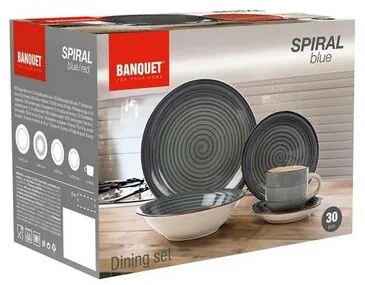Set de masă Banquet 30-piese Spiral Blue