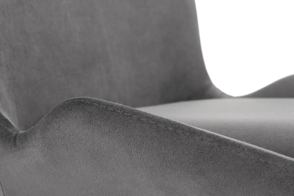 Scaun K454 catifea gri – H83 cm