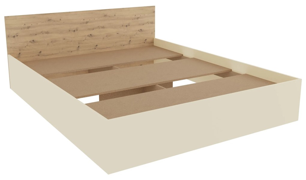 Set dormitor Malmo V1, Pat 200 x 160 cm, Stejar Artisan/Argila