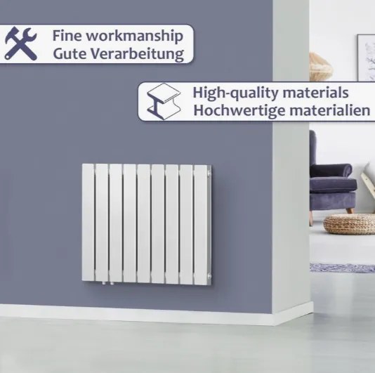 Radiator orizontal Aquamarin, 819 W, 600x614x69 mm