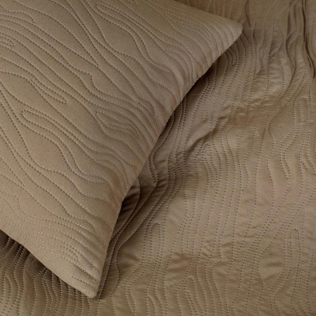 Goldea cuvertură de pat bella - maro-alb 140 x 200 cm
