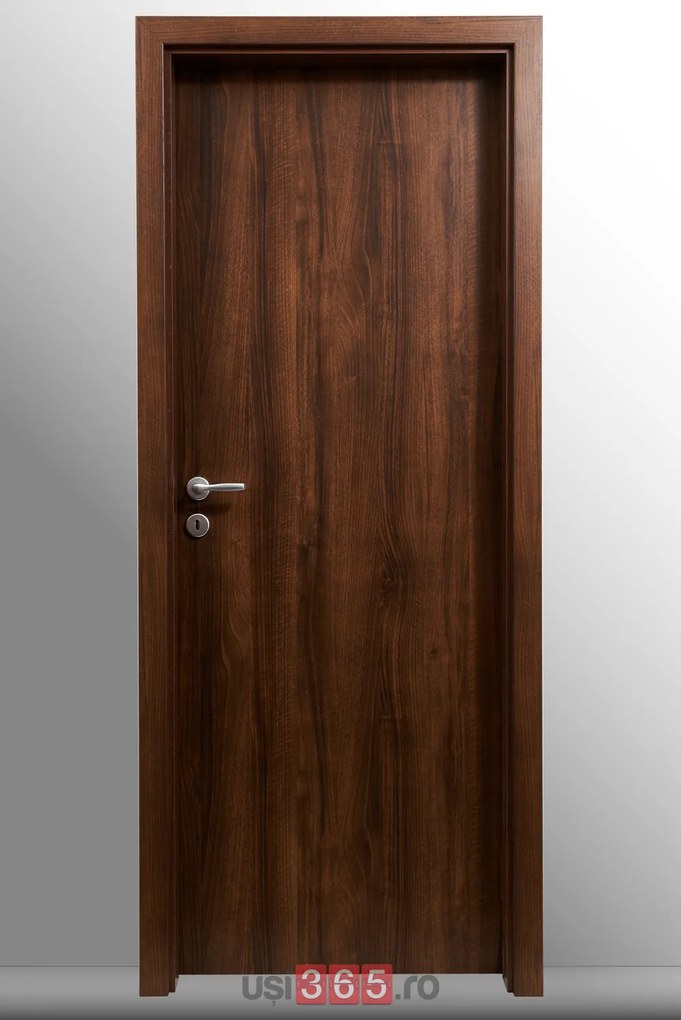 Usa HDF cu toc reglabil din MDF PAL - Colectia Basic Toc fix semirotund 90mm, Nuc Clasic