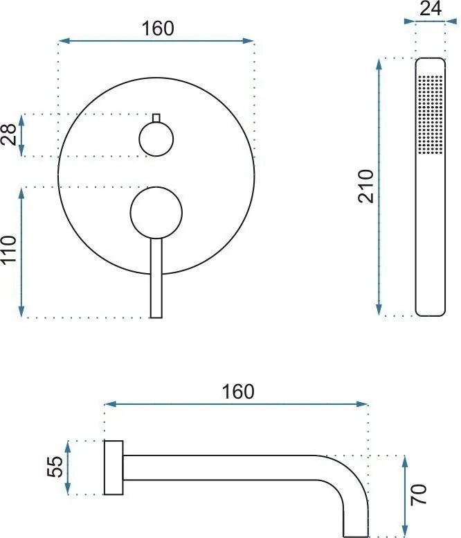 Baterie pentru cadă Rea Lungo Titan + Box