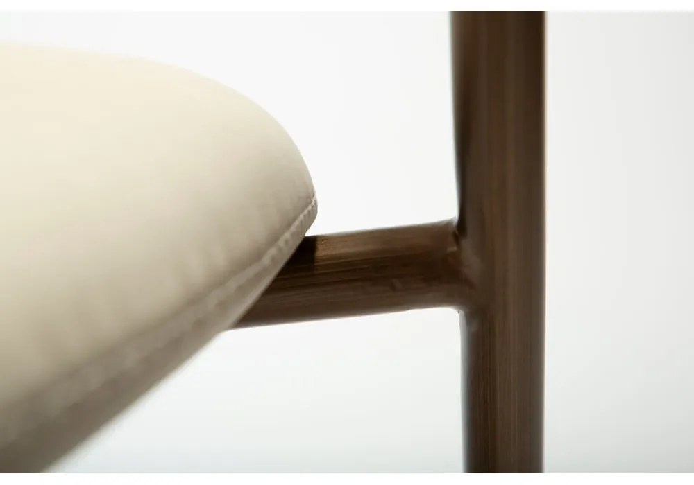 Scaun de dining fildeș din imitație de piele Zone – DAN-FORM Denmark