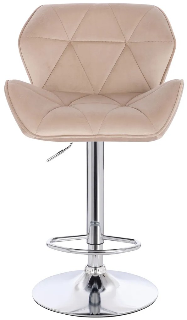 HR111W Scaun Latte Velur Bază Cromata