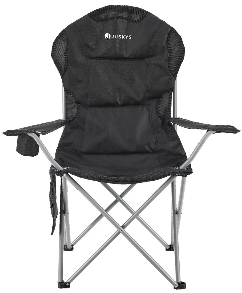 Juskys Scaun de camping Lido - negru