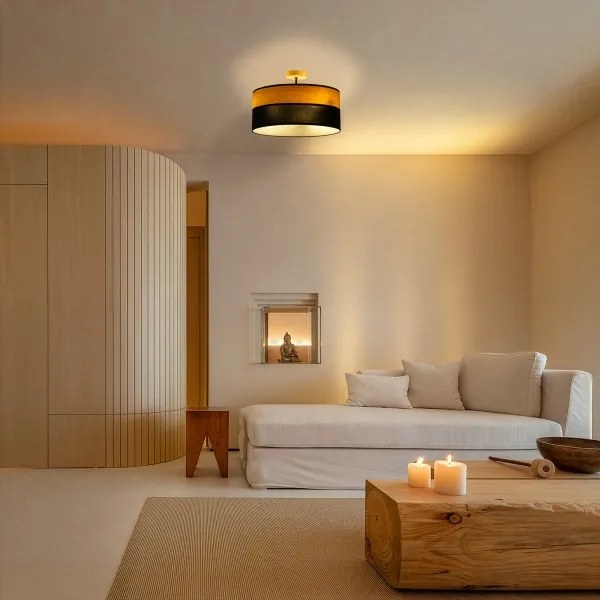 Lustră aplicată ALBA 3xE27/15W/230V Ø 40 cm negru/maro