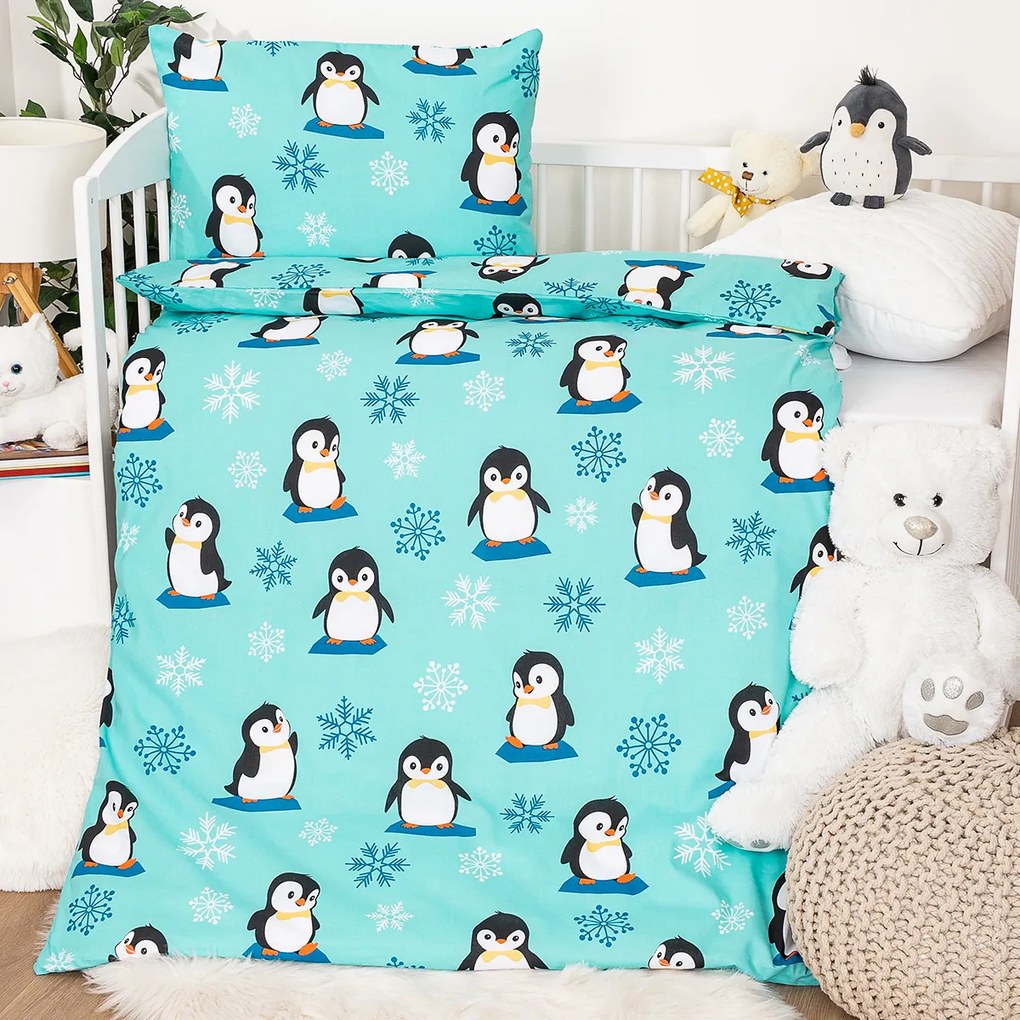 Lenjerie de pat din bumbac pentru copii 4Home Arctic Friends, 100 x 135 cm, 40 x 60 cm, 100 x 135 cm, 40 x 60 cm