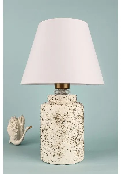 Lampă de masă RAMZES 1xE27/40W/230V alb/bej