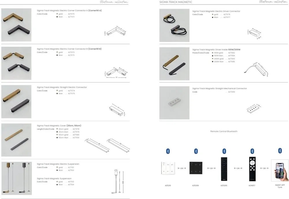 Accesoriu, Suspensie aurie pentru sina magnetica SIGMA