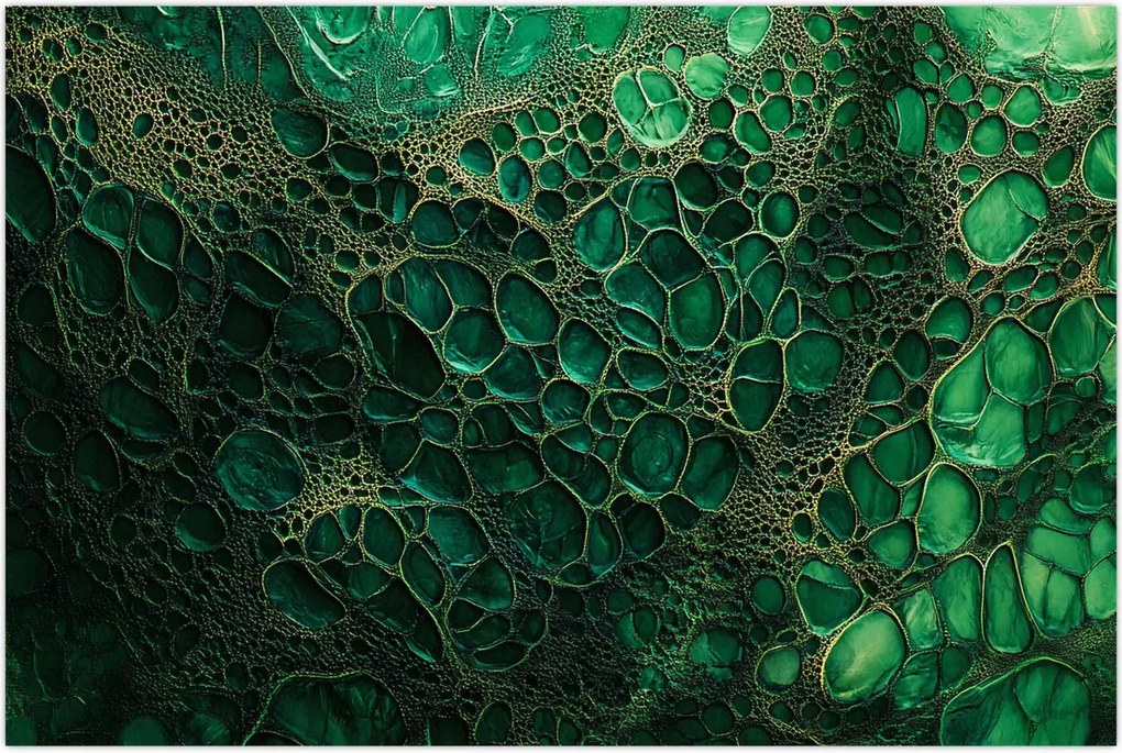 Tablou - Imagine microscopică verde (90x60 cm)