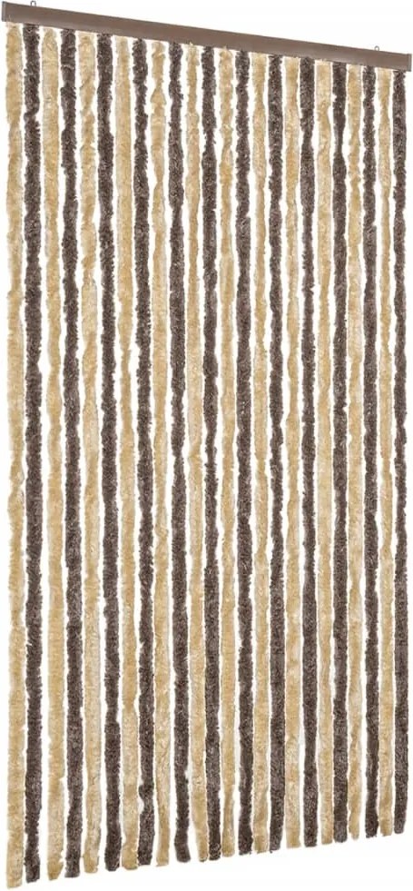 vidaXL Perdea pentru insecte, maro închis și bej, 100x200 cm, chenille