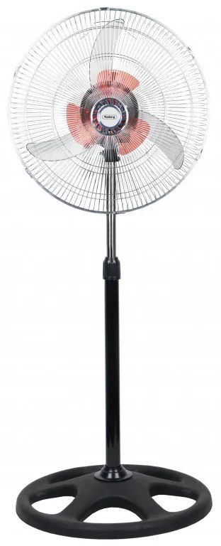 Ventilator cu picior Rosberg R51760G, 46 cm, 60W, 3 viteze, Aripă dublă, Negru