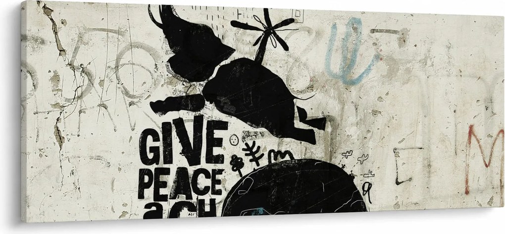Tablou - Elefant deasupra solului (120x50 cm)