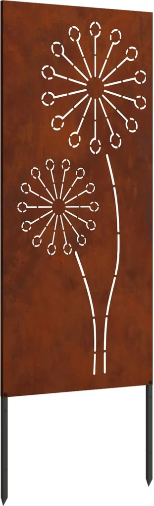 vidaXL Ecran de intimitate pentru grădină Traforaj Ruginit 50 x 140 cm