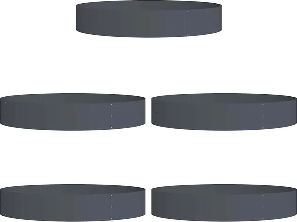 vidaXL Inele pentru vaze 5 pcs Antracit 120 x 120 x 20 cm