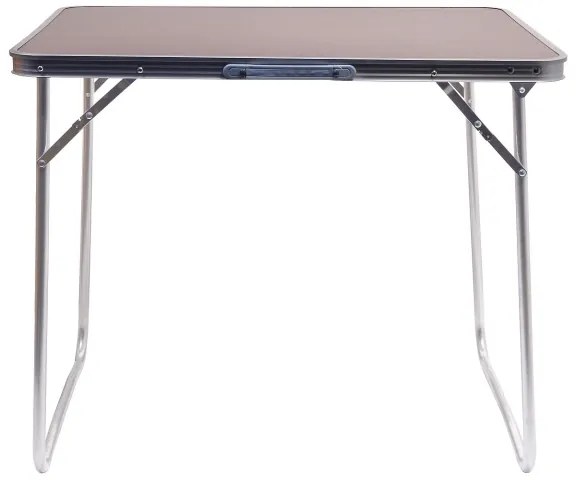 Masă pliabilă de tabără maro/crom