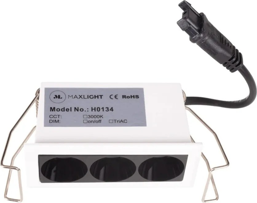 Corp incastrabil tavan fals cu 3 spoturi LED X-line