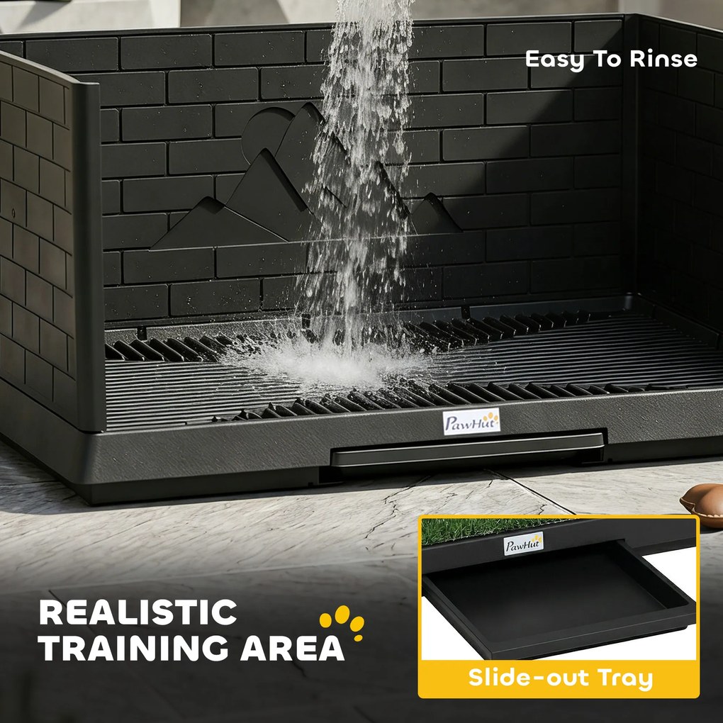 PawHut Toaletă pentru câini cu tavă detașabilă, 75 x 51 x 36,5 cm | Aosom Romania