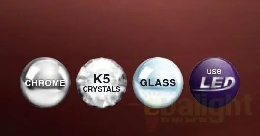 Plafonier cu cristale K5, dim.33,5x33,5cm, Ayana 40412-2 GL