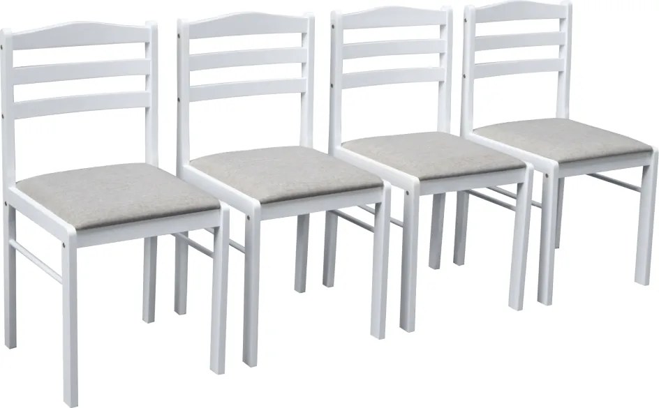 Set de sufragerie 1+4, alb/gri bej, SOMIN