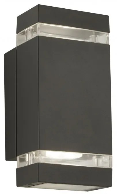 Aplica perete exterior IP44 Up and Down Sheffield gri inchis