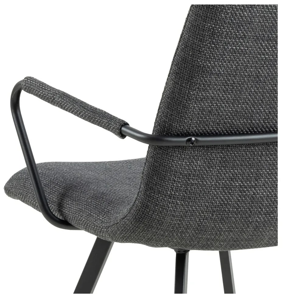 Scaune de dining gri-închis 2 buc. Selina – Actona