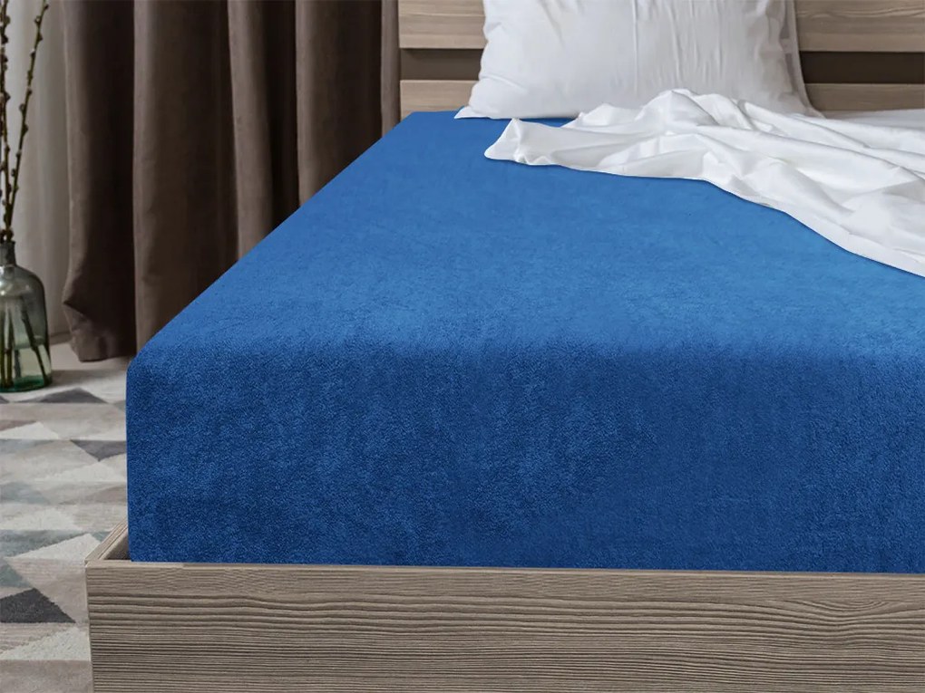 Cearsaf Frotir EXCLUSIVE 200 x 220 cm albastru Inchis